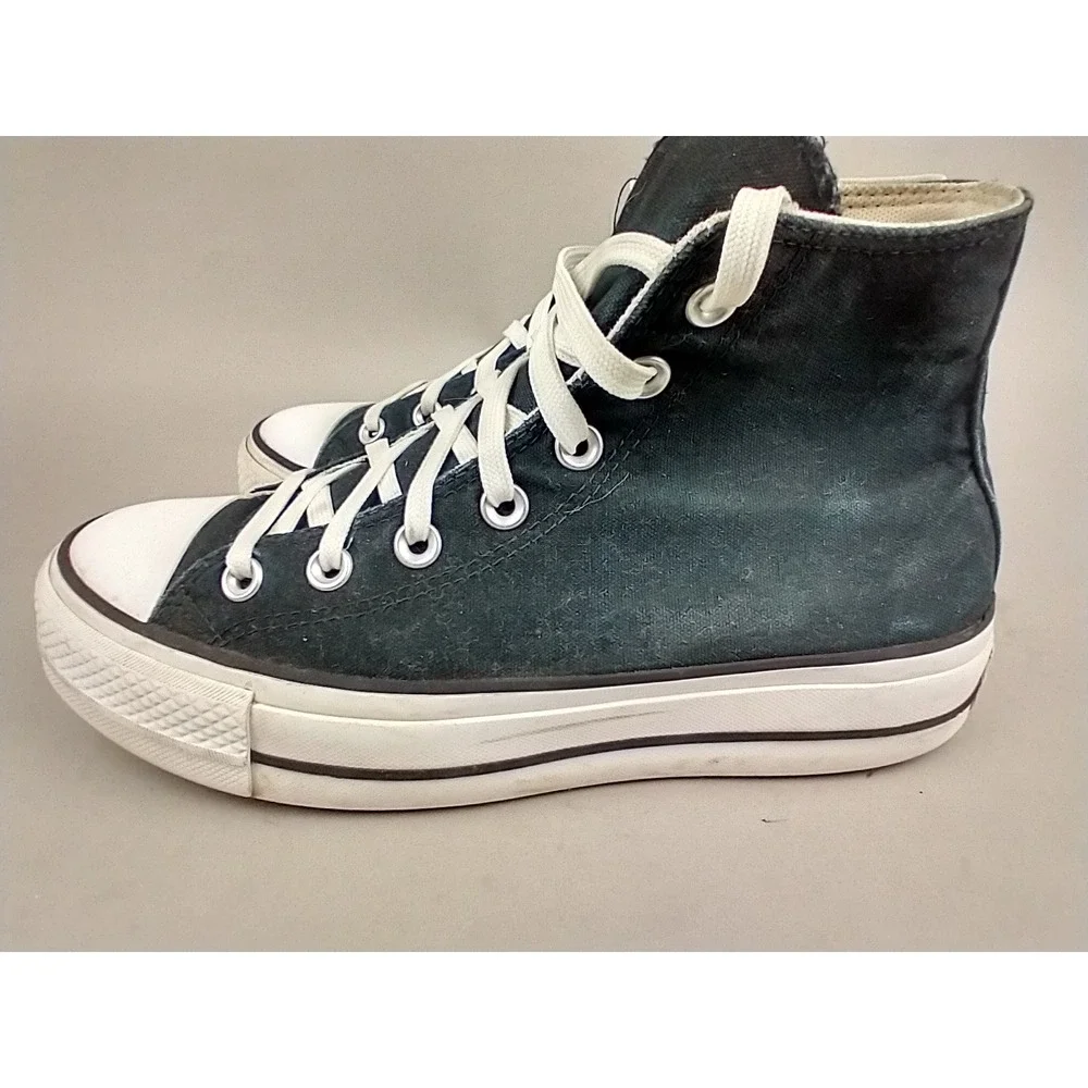 Converse Chuck Taylor All Star Platform High Top Black Sneakers Womens 8.5 - Picture 3 of 14
